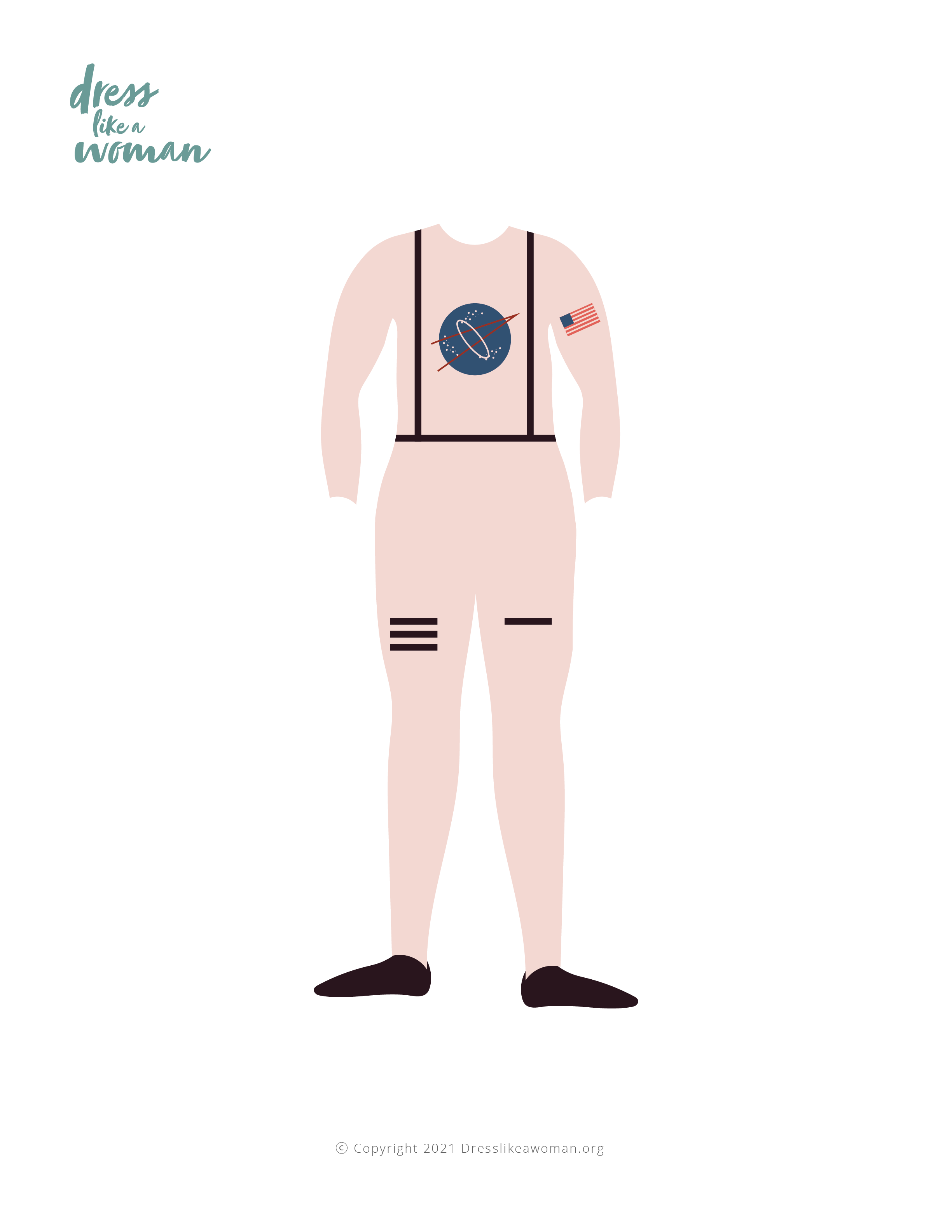 Paper Doll Outfit, Astronaut