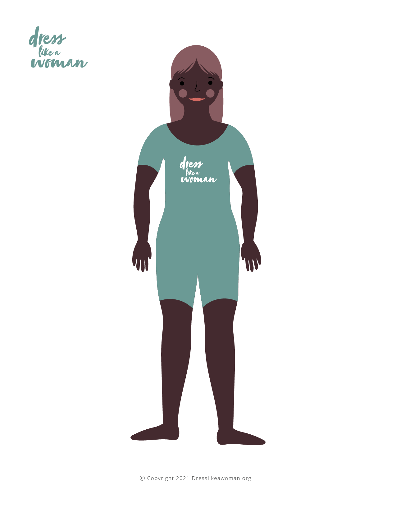 Dress Like a Woman Paper Doll, Kiara