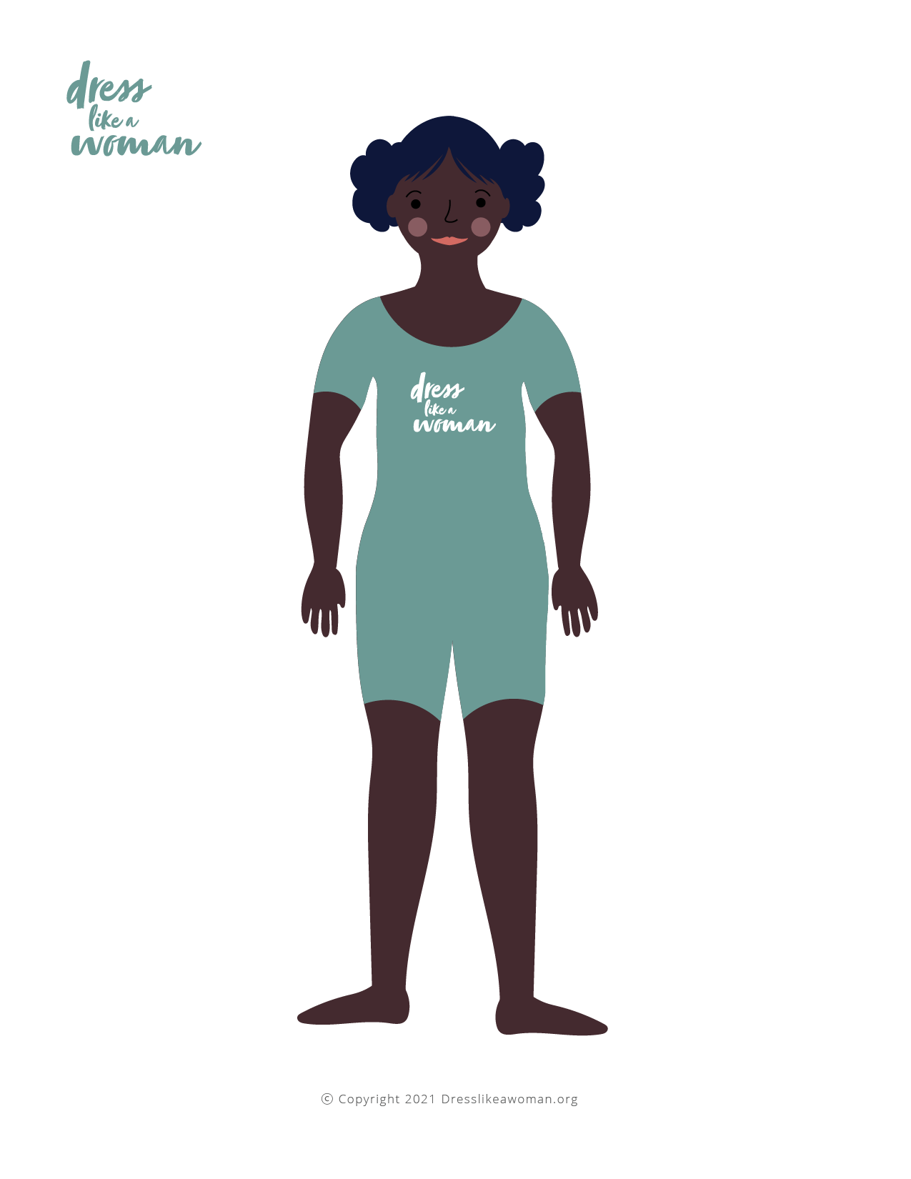 Dress Like a Woman Paper Doll, Nia