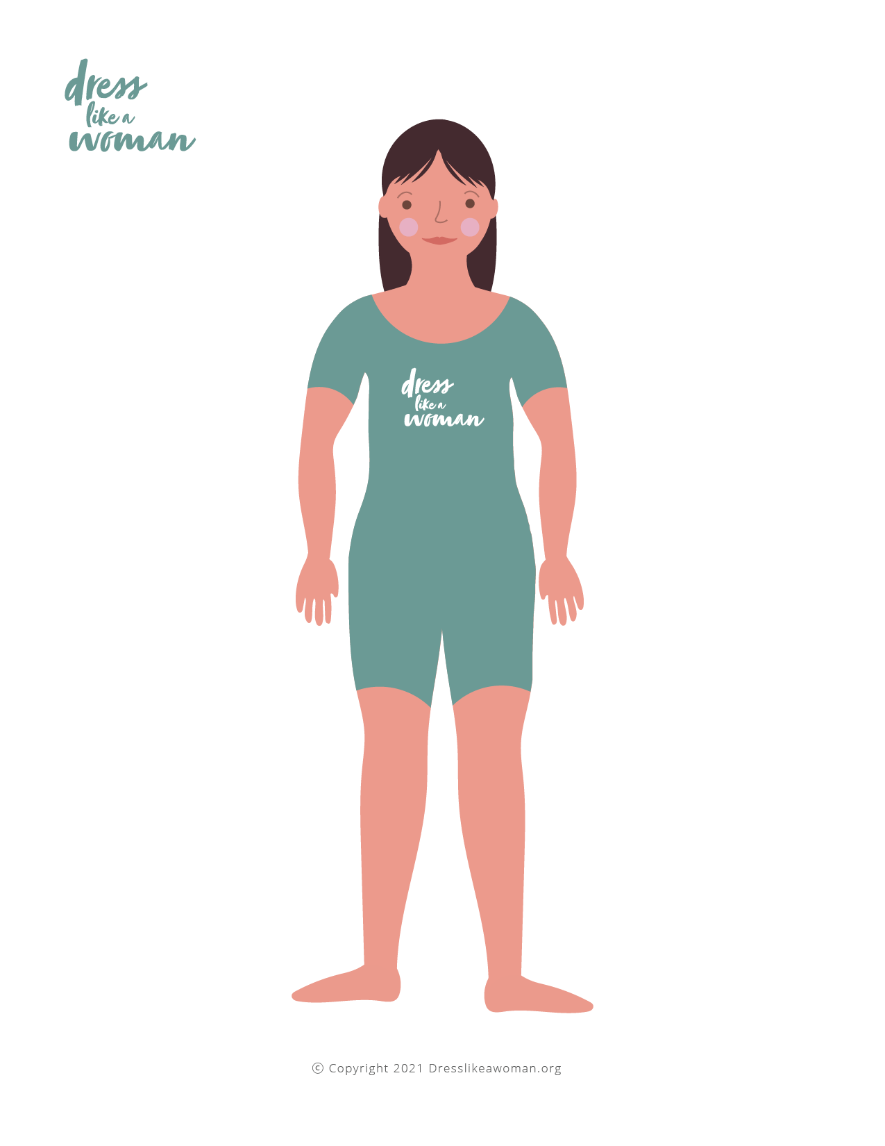 Dress Like a Woman Paper Doll, Zoe